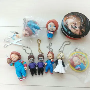 차일드 플레이 처키 키링 해외 캔 케이스 가챠 피규어 익명 배송