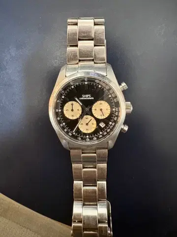 SHIPS 크로노그래프 SEIKO 크로노그래프 블랙 세이코
