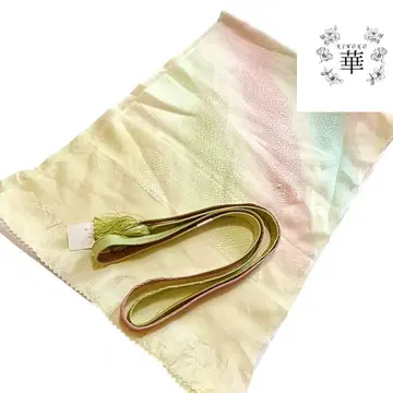 이10 허리띠 세트 오비 장식 천 고려 그라데이션 노랑 그린 보라색