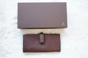 츠치야 가방 가마구치 장지갑 박스 포함 다크 브라운