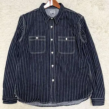 미사용급 플랫 헤드 702L 현행 워바쉬 셔츠 초레어 46 사이즈