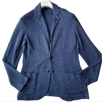 라르디니 네이비 헤링본 테일러드 자켓