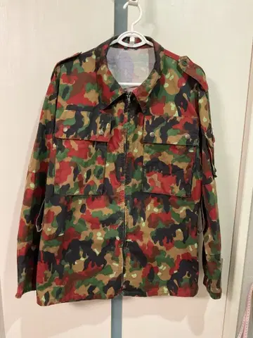스위스군 알펜 카모플라주 자켓 빈티지 남성용 L
