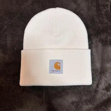 Carhartt 화이트 니트 모자