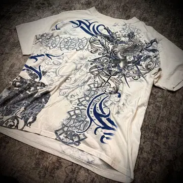 Affliction SK8 그런지 그래픽 티셔츠 Y2k