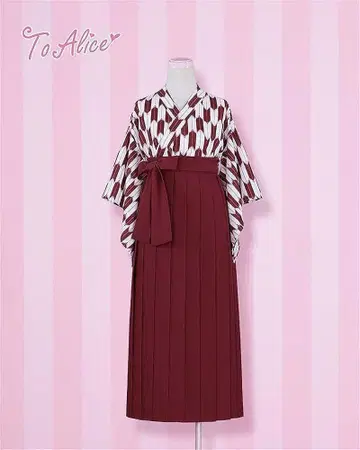 To Alice 스트라이프 빨간색 하카마