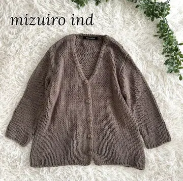 미즈이로 인드 로우게이지 니트 가디건