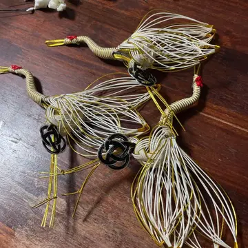 일본풍 장식 학 모양 백금