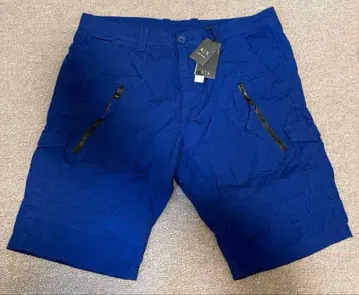 미사용 택 포함 아르마니 익스체인지 숏팬츠 블루 남성용 34