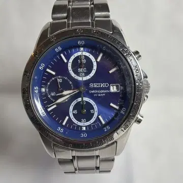 SEIKO 크로노그래프 7T92-0DW0 가동품 블루 다이얼