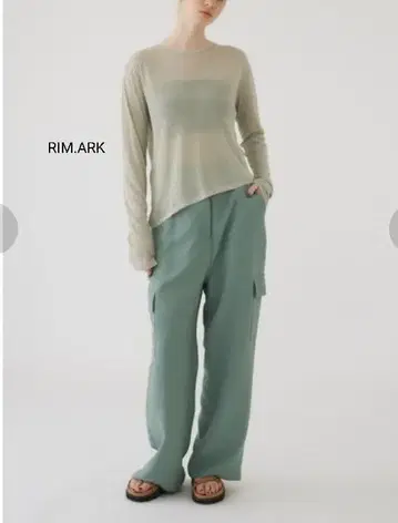 택 포함 새상품 림아크 코튼 다이애그널 컷 탑