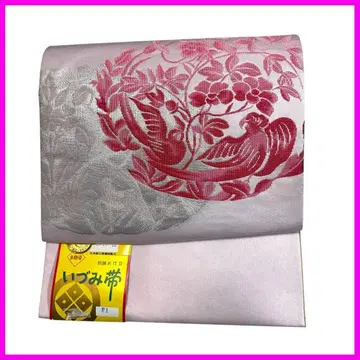 새상품 만들기 오비 2부식 오비 봉황 패턴 핑크 이즈미 오비 간편 착용