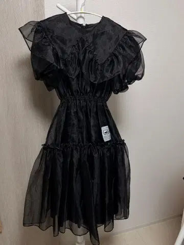 하라주쿠 사랑과 광기의 마켓 오간자 원피스 블랙 고딕