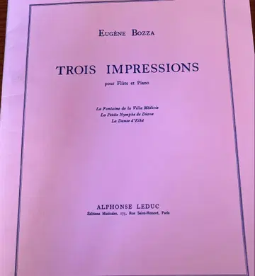 플루트 & 피아노 보자 3개의 인상