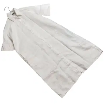 새상품급 COS 릴랙스 린넨 셔츠 롱 원피스 화이트 XS