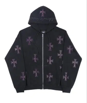 크로스 큐빅 집업 후드티 지뢰 퍼플