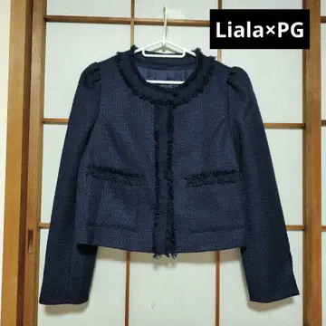 [ 새상품급 ] 네이비 노카라 자켓 포멀 프린지