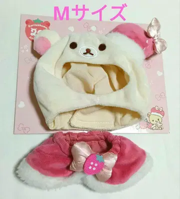 최종 가격 인하 코리락쿠마 20주년 봉제 인형 딸기 코스튬 M 사이즈