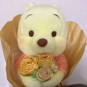 곰돌이 푸 꽃다발 부케 파스텔 컬러 봉제 인형