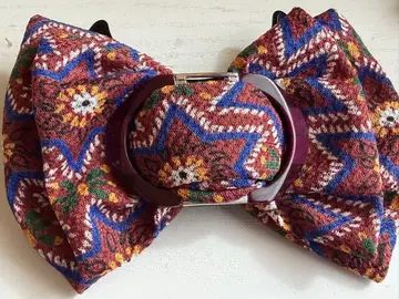 골동품 레트로 버클 브라운 더블 리본 vintage 머리핀