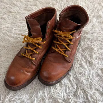 치페와 CHIPPEWA 브라운 가죽 워크 부츠 비브람 밑창