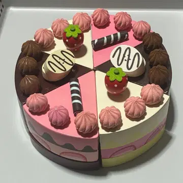 케이크 세트 6개 3종류 초콜릿 딸기 숏 바나나 묶음 판매