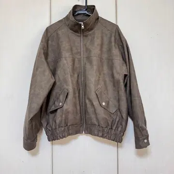 브라운 레더풍 자켓