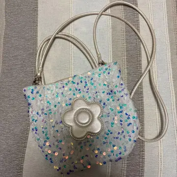 MARY QUANT 숄더백 스팽글 꽃 모티브