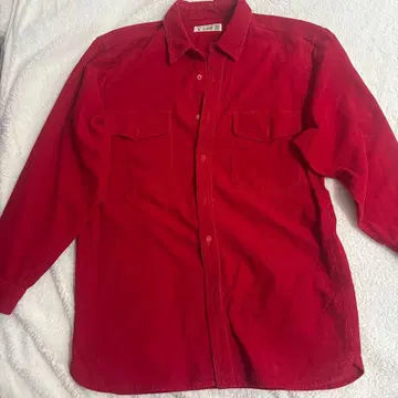 50-60년대 빈티지 구제 의류 빨간색 코듀로이 셔츠