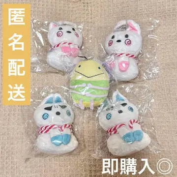 오자루마루 봉제 인형 볼체인 2 전보 오코린보 니코린보 세트