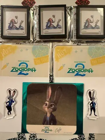주토피아 카페 코스터 액자 마그넷
