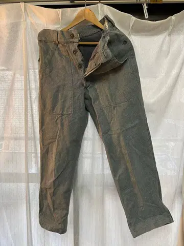 실물 USED 스위스군 1980년대 후기형 빈티지 데님 워크 팬츠