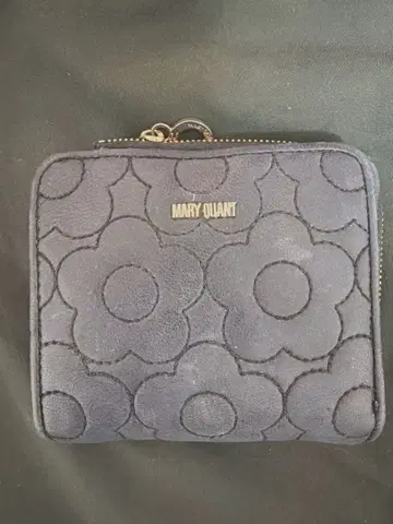MARY QUANT 플라워 패턴 3단 폴더형 지갑
