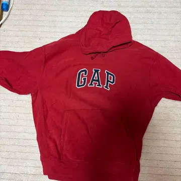 GAP 빨간색 후드 부착 후드티