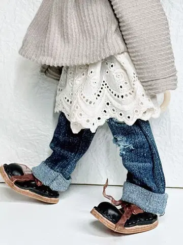 브라이스 플랫 주름 리본 슈즈 블랙