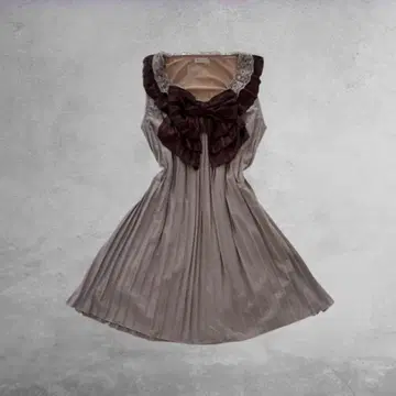 axes femme 빅 리본 플리츠 원피스 레이스 코켓 y2k