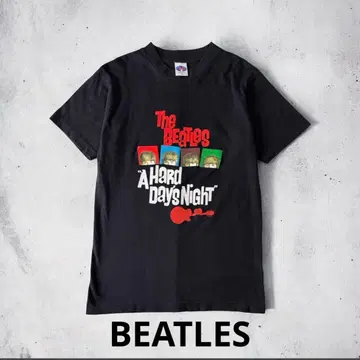 00's 빈티지 A HARD DAYS NIGHIT 티셔츠 구제 비틀즈