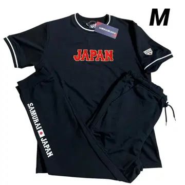 사무라이 JAPAN 티셔츠 스웨트 팬츠 상하의 세트 셋업 자수 M