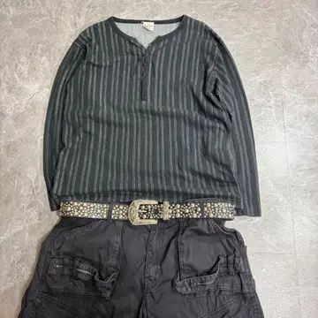 00s 아카이브 그런지 헨리넥 긴팔 티