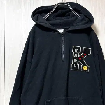 새상품급 karl Helmut 칼 헬무트 후드티 맨투맨 하프 지퍼 L