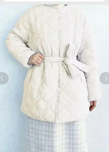 Te chichi TERRASSE 퀼팅 벨트 부착 블루종