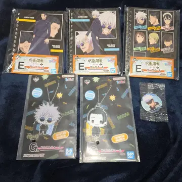 주술 주술회전 제일복권 링 노트 아크릴 참 고죠 사토루 게토 스구루