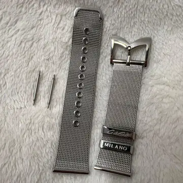 가가밀라노 GaGa MILANO 46MM 스테인리스 메쉬 벨트 실버
