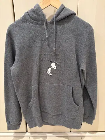 HUF 스누피 후드 부착 후드티 그레이 S 사이즈