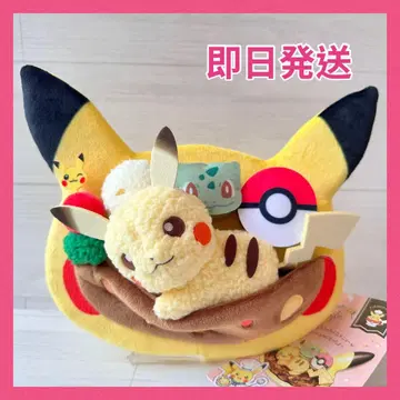 포켓몬 카페 카페풍 플레이트 봉제 인형 피카츄 포켓몬 센터 한정판