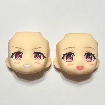 넨도로이드 릴리 얼굴 부품 여아 2종 세트(웃는 얼굴+히죽거리는 얼굴)