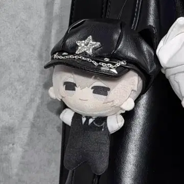 oshiverse 오시버스 인형 옷 10cm 가죽 캣캡 블랙