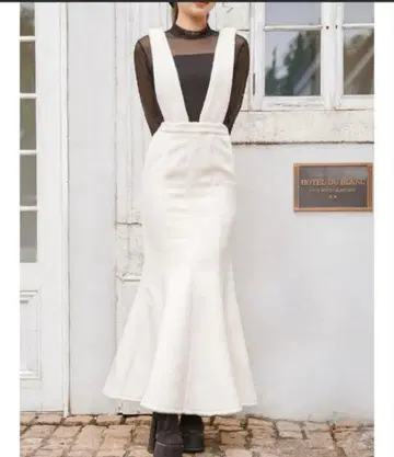 Darich 머메이드 오버롤 스커트 화이트