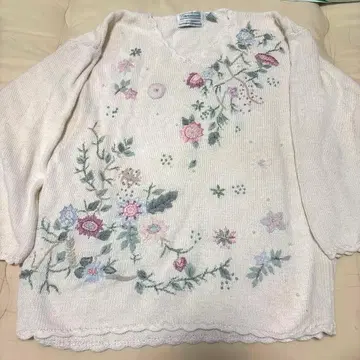 Shenanigans 구제 의류 자수 스웨터 M 사이즈 페어리 그런지