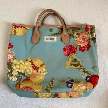 PINK HOUSE 민트 그린 꽃무늬 백